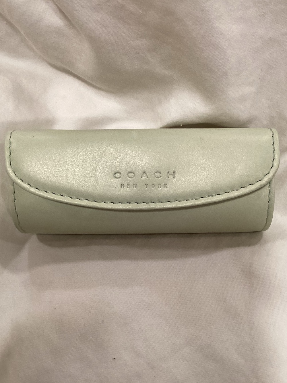 Coach Mint Green VTG Lipstick Case “RARE” color genuine leather